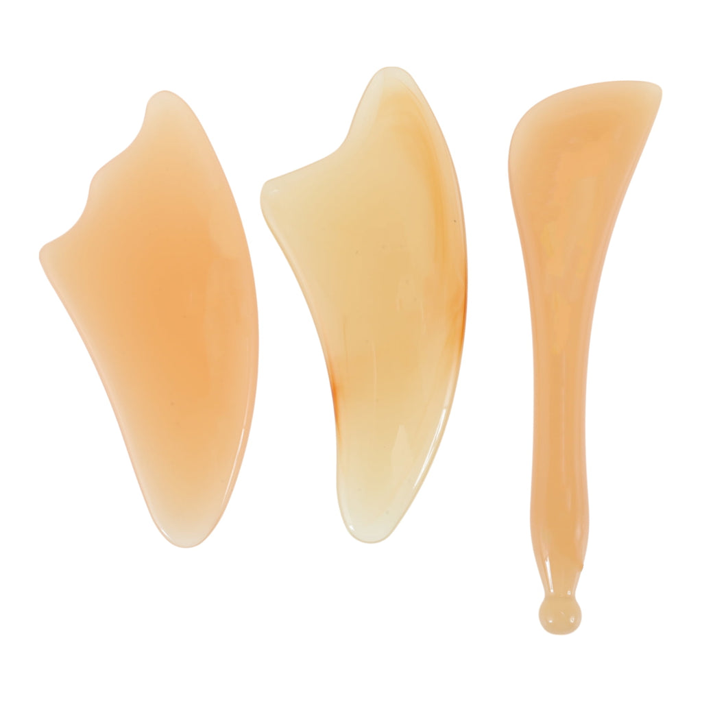 1 Set Gua Sha Facial Massage Beauty Tool Convenient Skincare and Massaging Tool Yellow