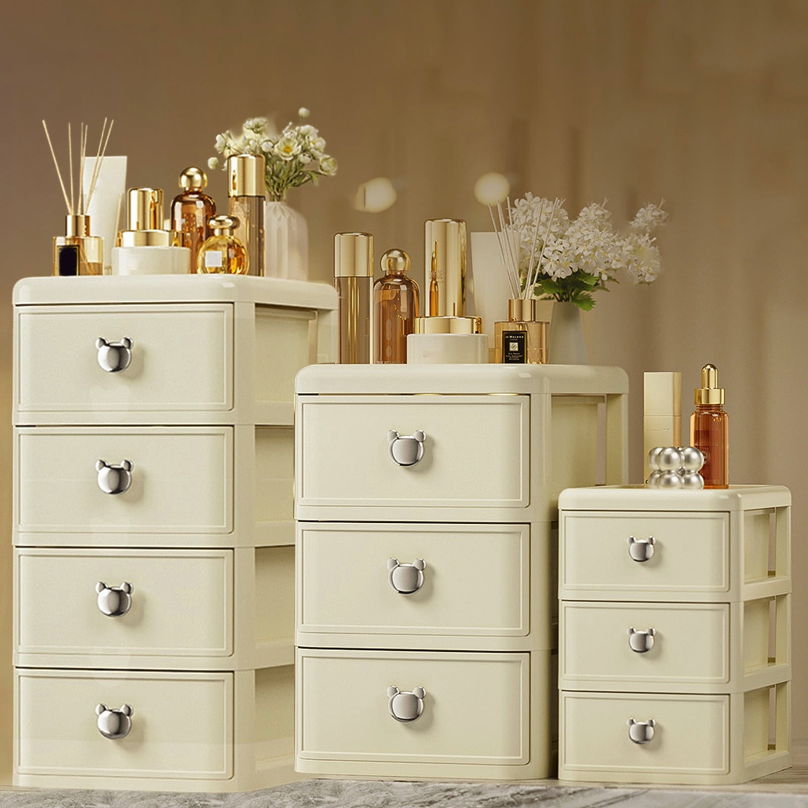 Makeup Organizer Skincares Cosmetic Organizer Vanity Organizer Dresser Bathroom Counter Organizer Drawer Storage Box