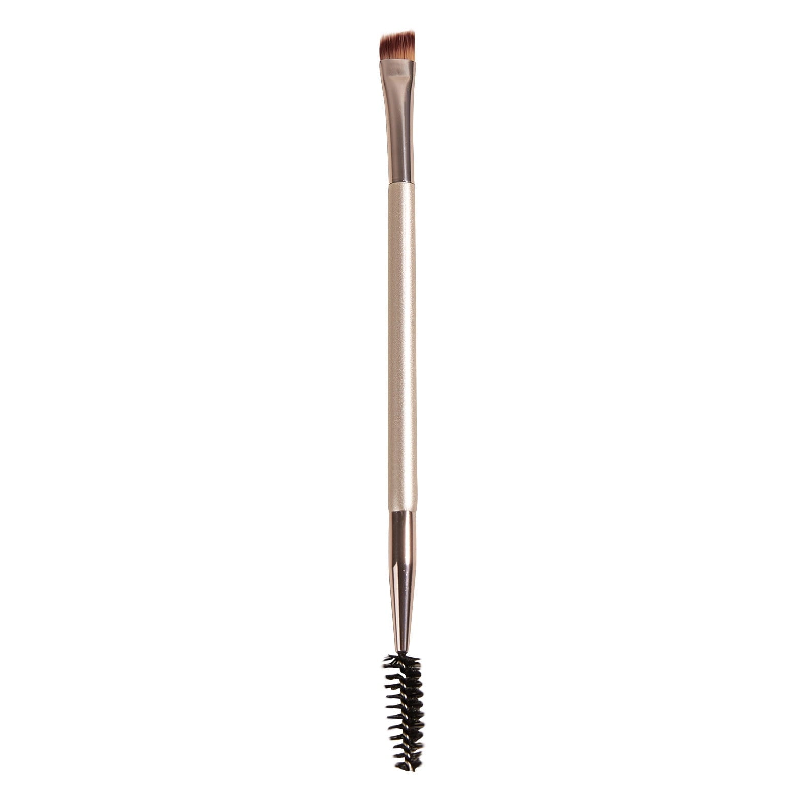 Professional Double-Ended Angled Eye Brow and Spoolie Champagne Gold