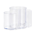 Box With Triple Sections for Cosmetic Cotton Pads Skincare Supplies and Beauty Tools