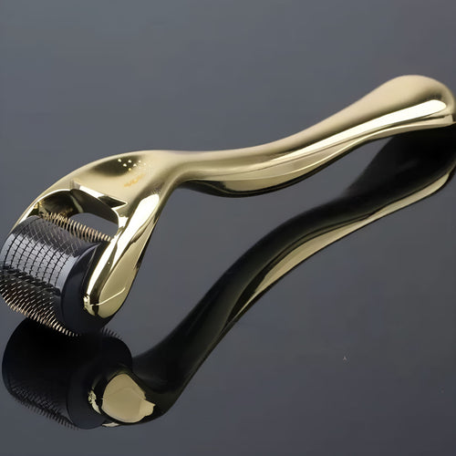 0.25Mm Titanium Microneedle Roller for Women&Men-Gold Roller for Face Skin Hair&Beard-Includes Storage Case