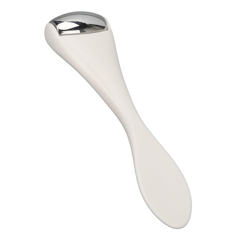 YAHHU Facial Metal Roller Stainless Steel White Mini Eye Metal Ice Roller for Eye Puffiness Tighten Skin (4.33 inches / 11 cm)