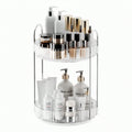 360 Rotating Makeup Organizer And Storage for Vanity Countertop 2 Tiers, High Capacity Cosmetic Skincare Perfume Orga...