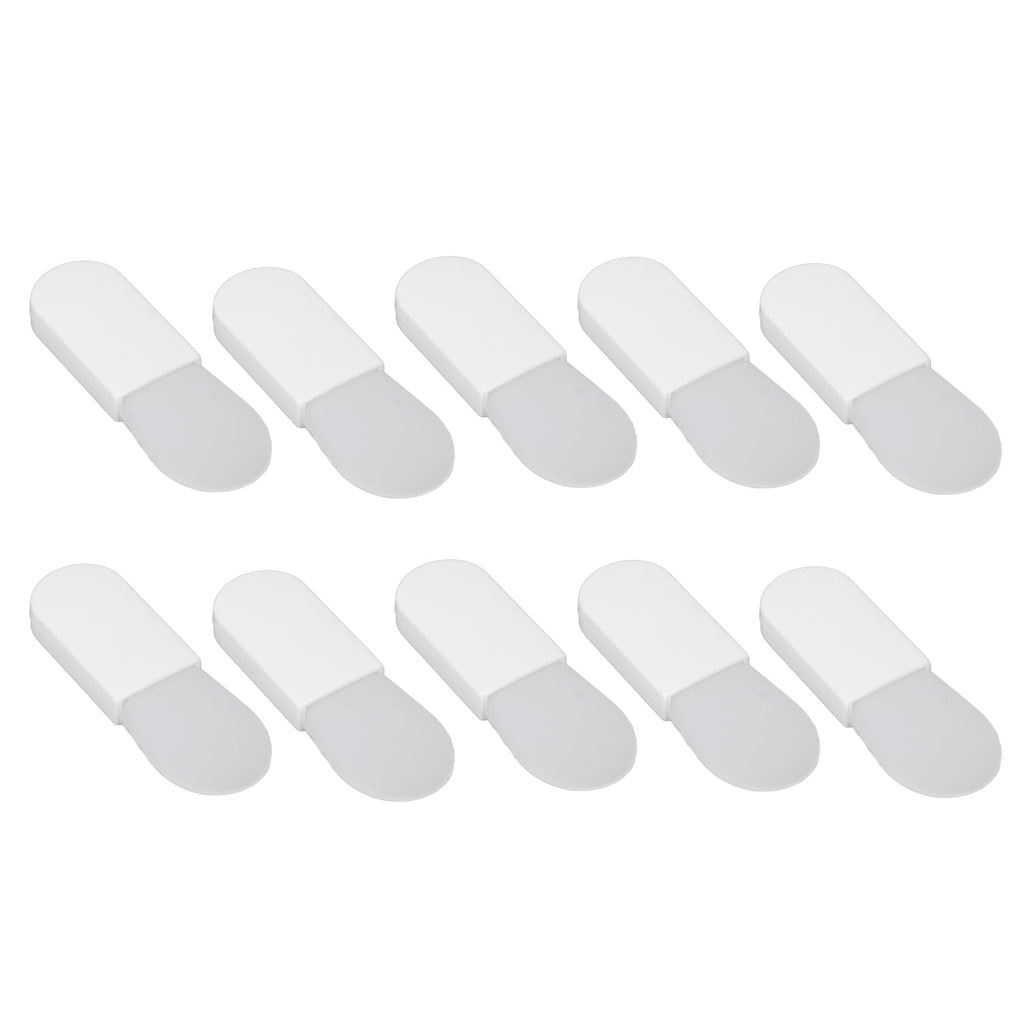 10pcs Mini Silicone Facial Mask Brush, Short Handle Mud Mask Applicator for Facial Beauty, White Short Tongue Shape (...