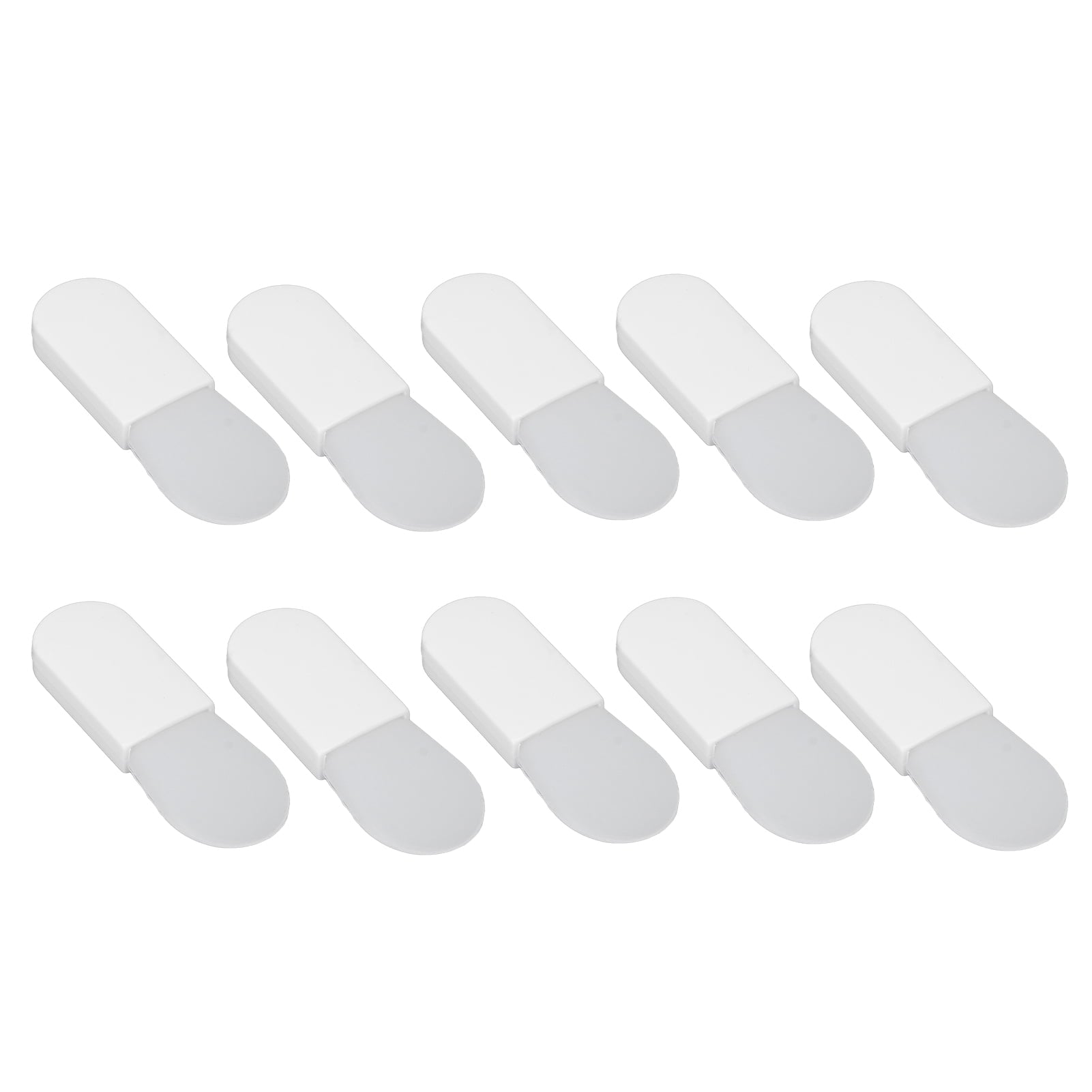 10pcs Mini Silicone Facial Mask Brush, Short Handle Mud Mask Applicator for Facial Beauty, White Short Tongue Shape (...