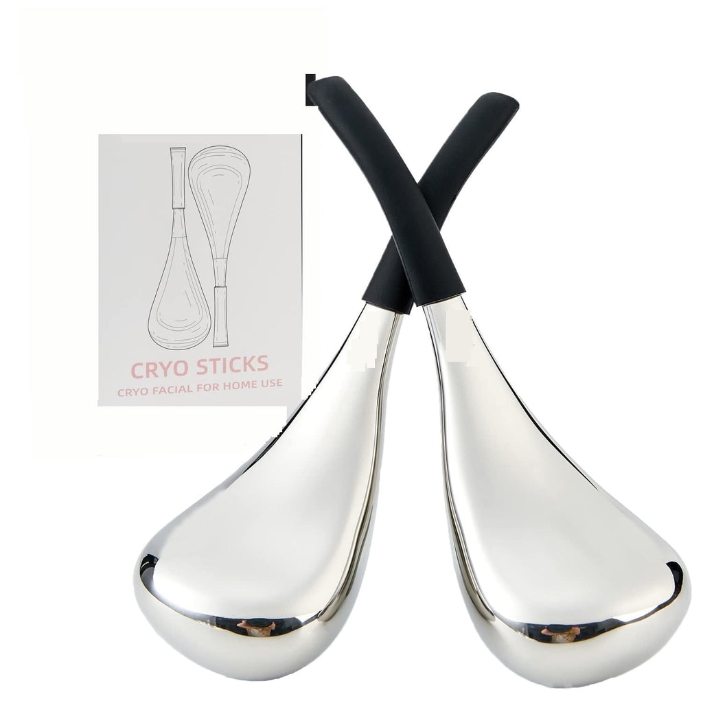 Zeya Ice Globes Facial Skin Care Tools for Women Face Eyes, Stainless Steel Face Beauty Cryo Sticks for Girls Ladies