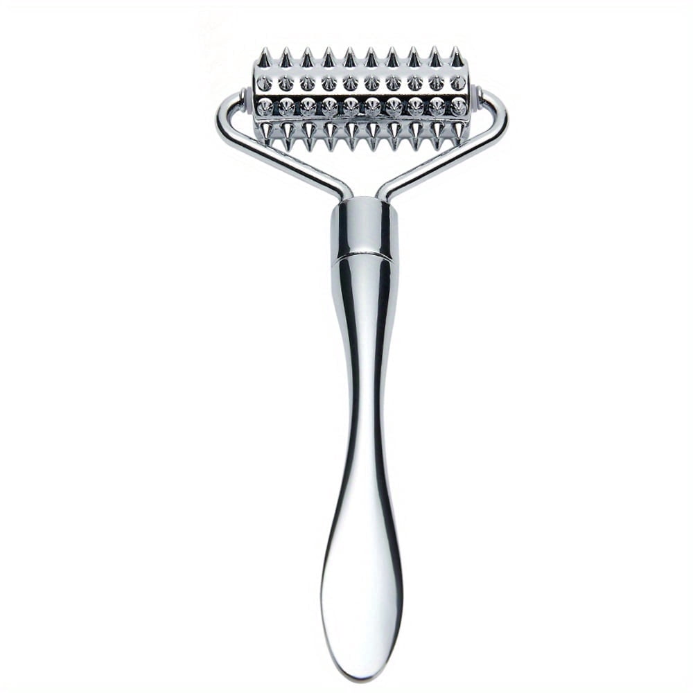 *Zinc alloy facial massage roller | Double-sided Skin Care Tool with Needle and Smooth Roller | Multi-purpose for fac...