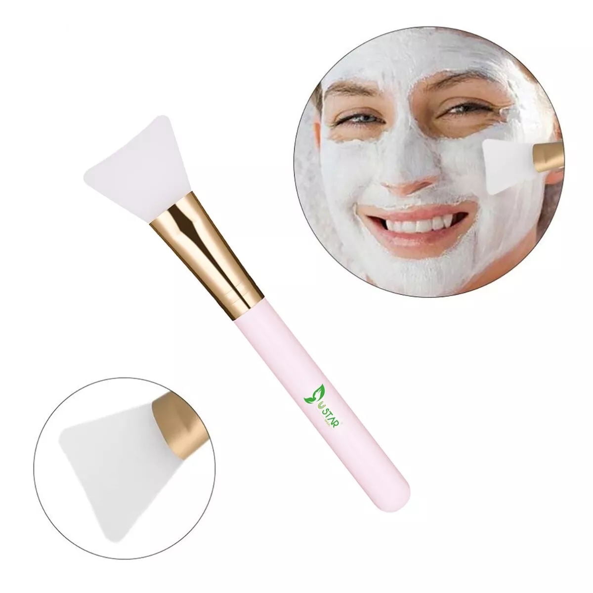 2pcs Silicone Face Mask Brushes, Mask Beauty Tool , Soft Silicone Facial Mud Mask Applicator Brush, Flexible Facial Mud Mask Applicator Brus - Image 5