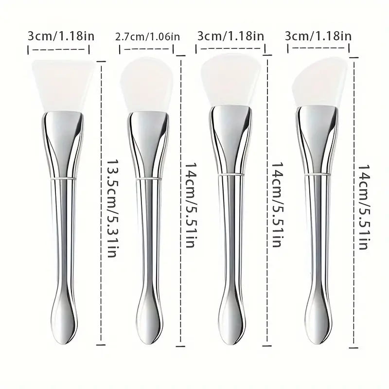Silicone Face Mask Brush Applicator, Flexible Silicone Brush for Face for Mud, Clay, Mask, Body Lotion, BB Cream (Sli... - Image 4