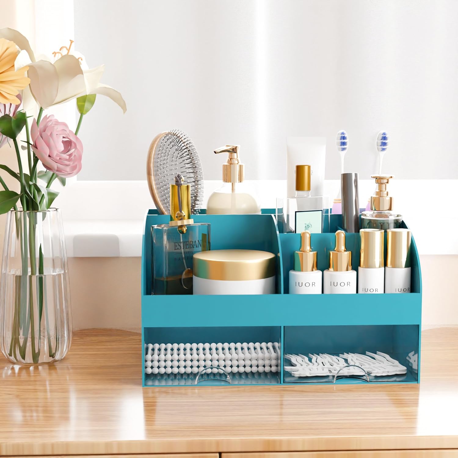 Makeup Organizer with Drawers, Cosmetic Storage for Dresser Vanity and Bathroom Countertop, Beauty Holder for Lipstic... - Image 5