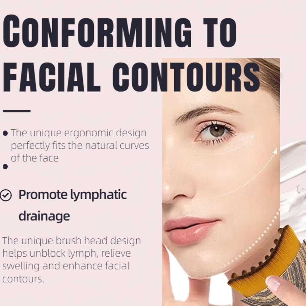 1/2 PCS Lymphatic Contour Face Brush for Sculpting – Anti-Puffiness, Detox & Lift, Improves Skin Glow & Absorption(1 ... - Image 4