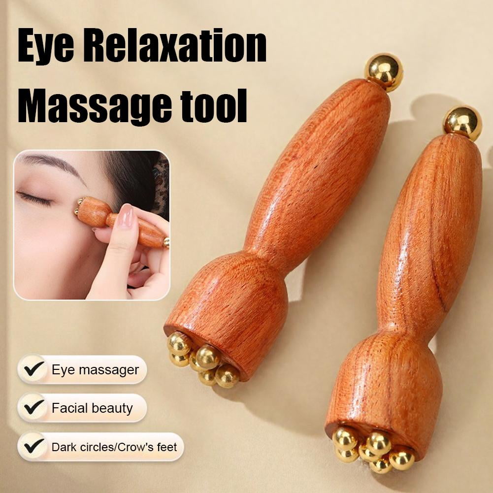 Seedpod Beauty Brass & Rosewood Facial Gua Sha Tool Eye Relaxation - Image 5