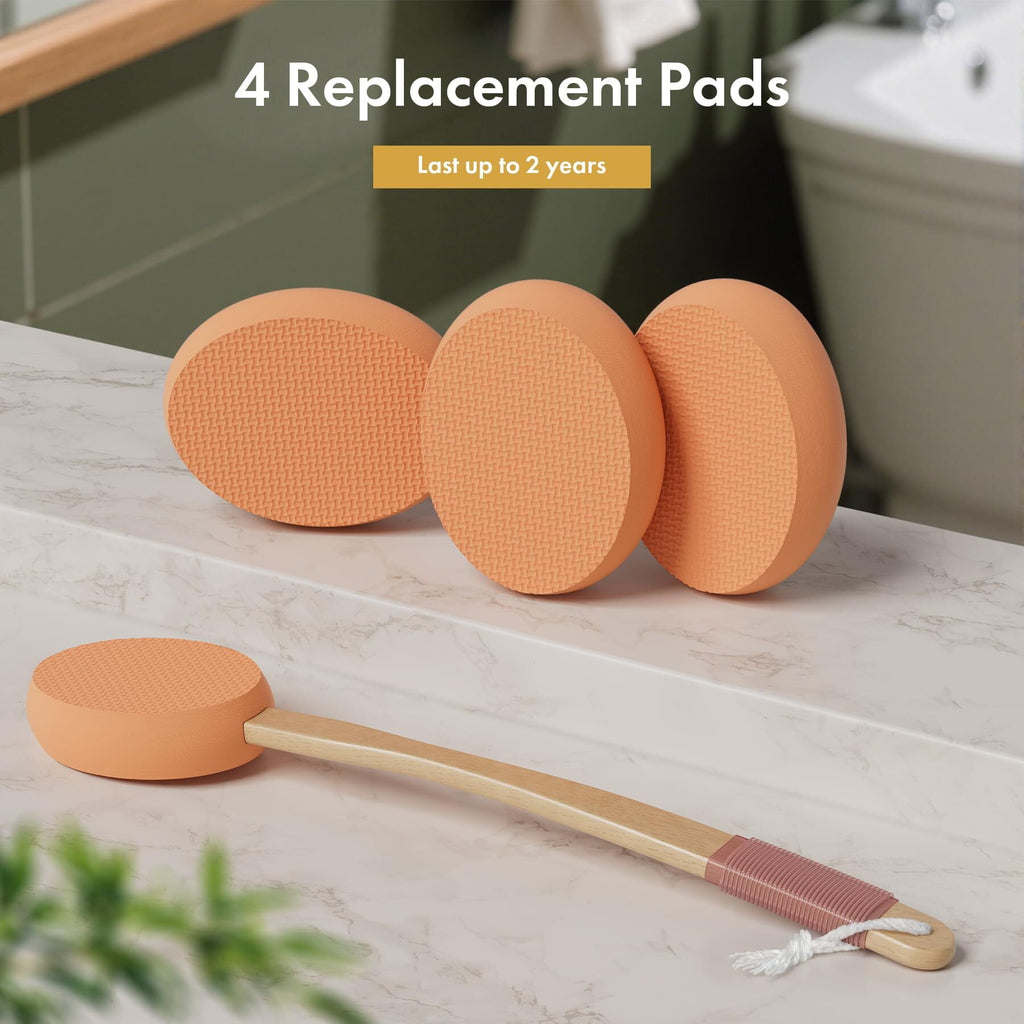 for Back, Feet, 4 Replaceable Pads with Long Handle, Back Sunscreen for Kids, Elderly, Women, Apply Cream Medicine Sk... - Image 5