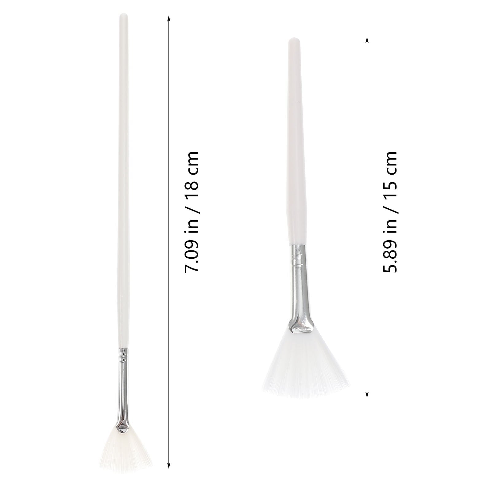 Beauty Face Brush Aluminum Handle for Skincare Application 2Pcs - Image 2