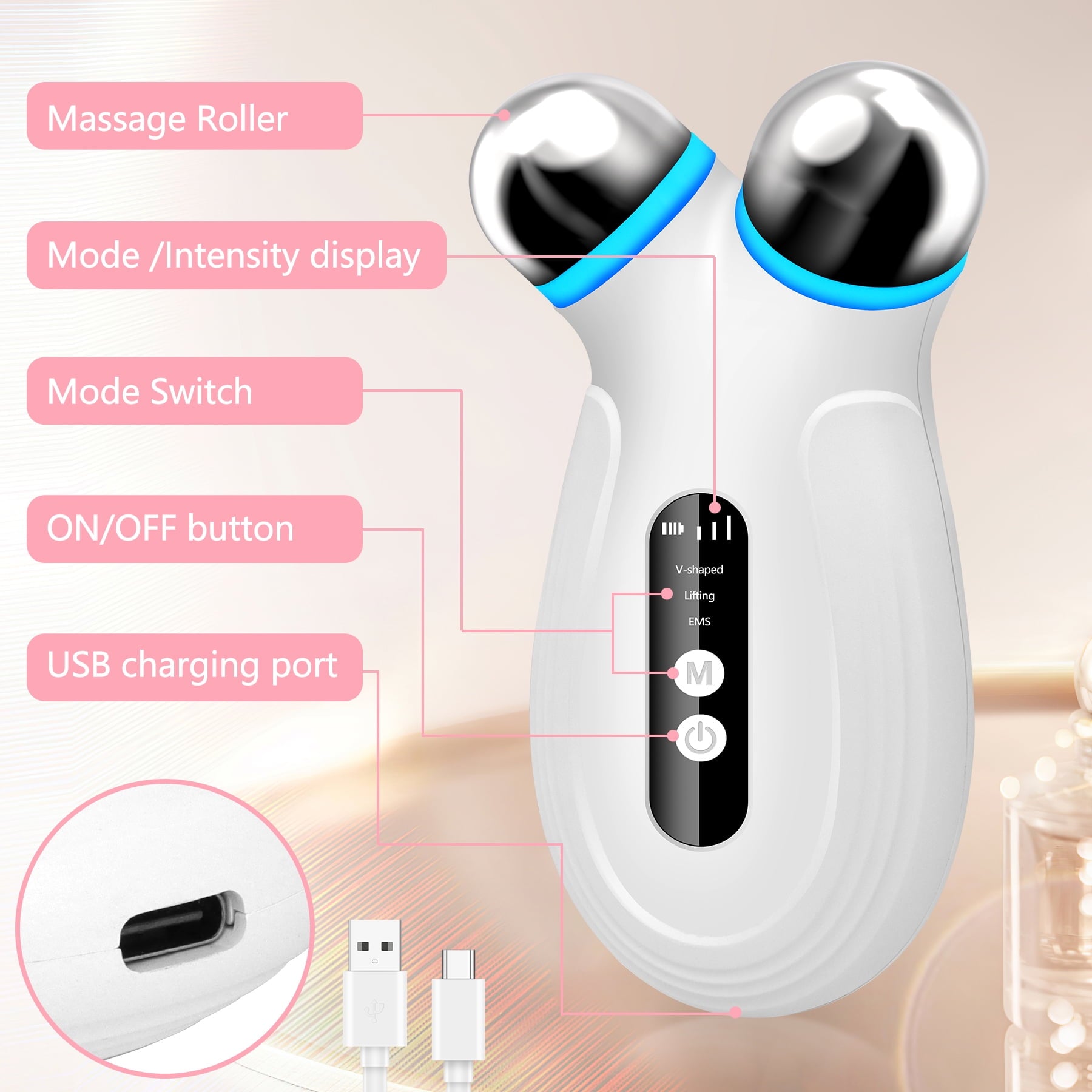 for Anti-Aging & Skin Tightening - At-Home Face Lift Tool to Reduce Wrinkles, Firm Skin & Boost Serum Absorption, Rec... - Image 3