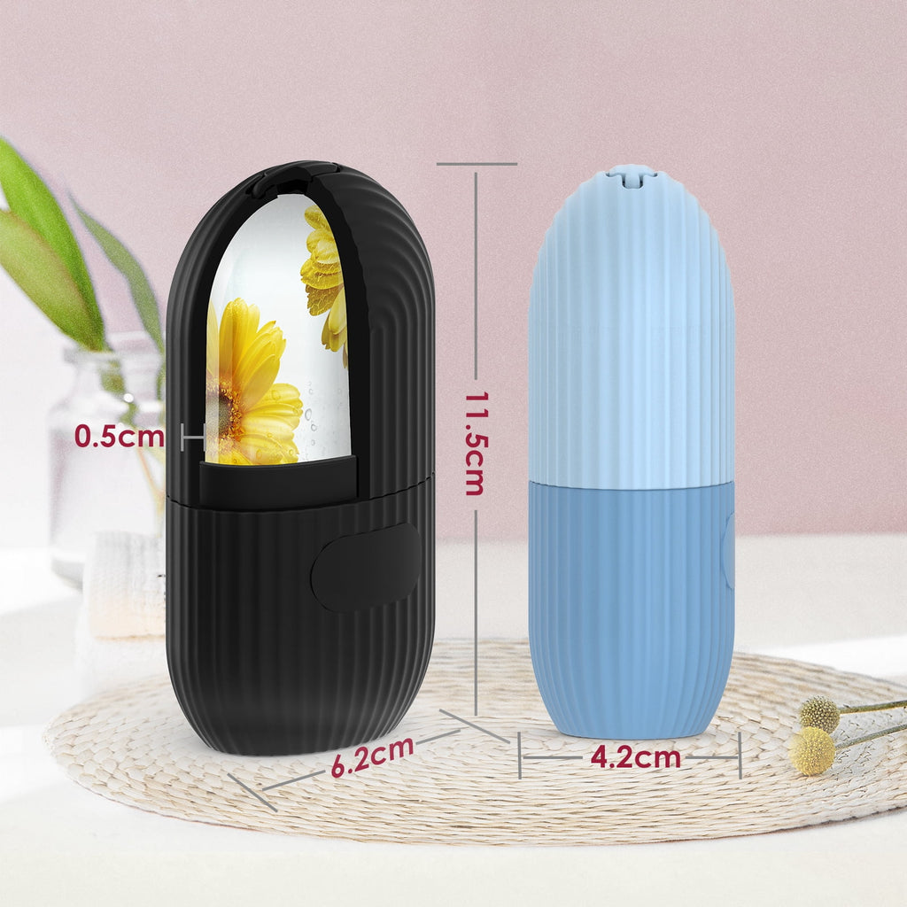 GeeRic Ice Face Roller, Silicone Ice Facial Rollers, Cube Face Contour for Eyes Neck, Beauty Facial Massage Roller Remove Dark Circle Pore S - Image 5