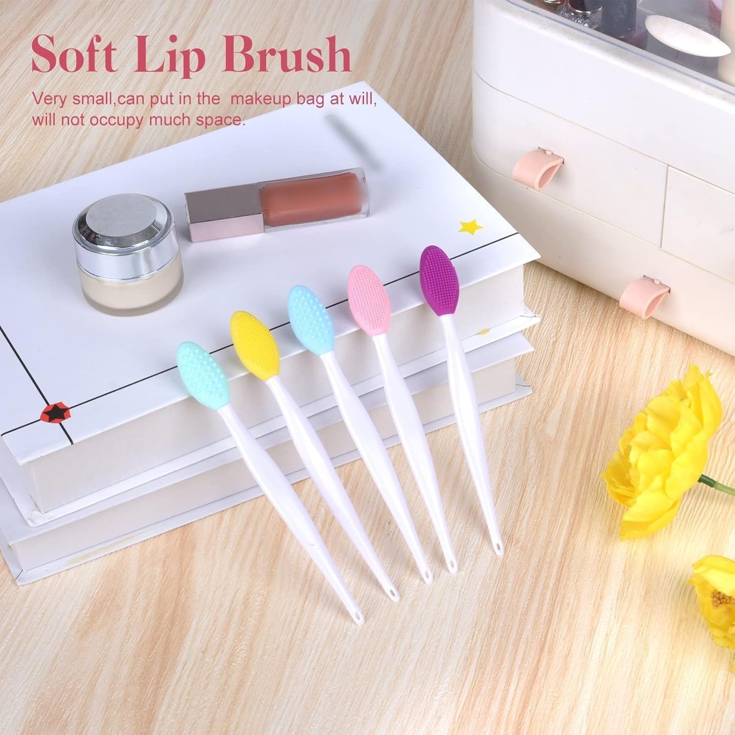 10 Pcs Facial Cleansing Brush, Lip Scrub Brush,Silicone Face Mask Brush for Face Scrubber & Lip Scrubber, For Massagi... - Image 5