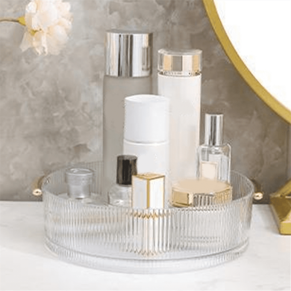 360 Rotating Makeup Organizer for Vanity,Revolving Perfume Skincare Organizers, Bathroom Countertop-A - Image 4