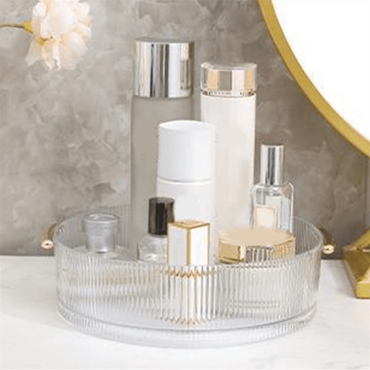 360 Rotating Makeup Organizer for Vanity,Revolving Perfume Skincare Organizers, Bathroom Countertop-A - Image 4