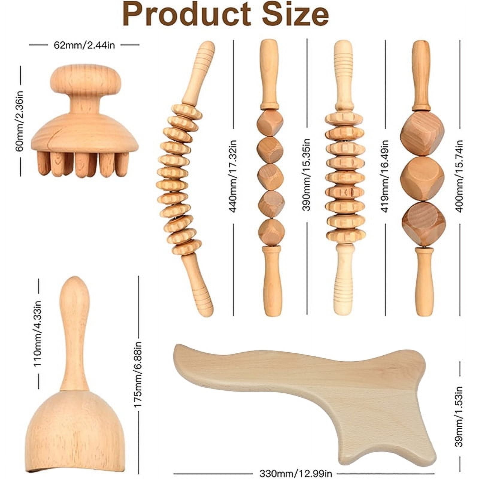 Wooden Massage Roller Therapy Body Massager Foot Face Shoulder Neck Hand Push Roller Massager Body Shaping Massage Tool - Image 5
