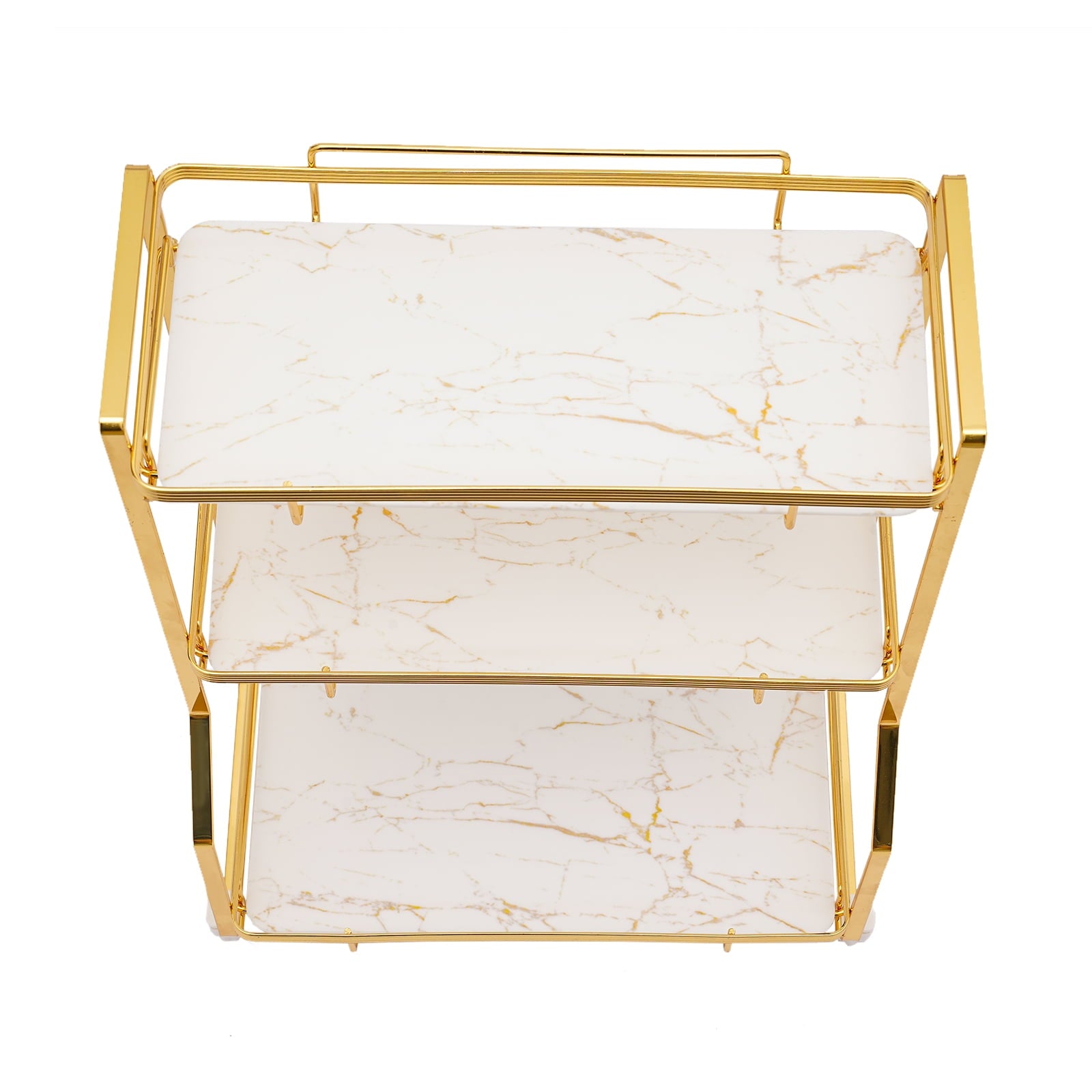 Bathroom Countertop Organizer, Gold Bathroom Vanity Counter Organizer with Small Storage Basket for Skincare Makeup P... - Image 5