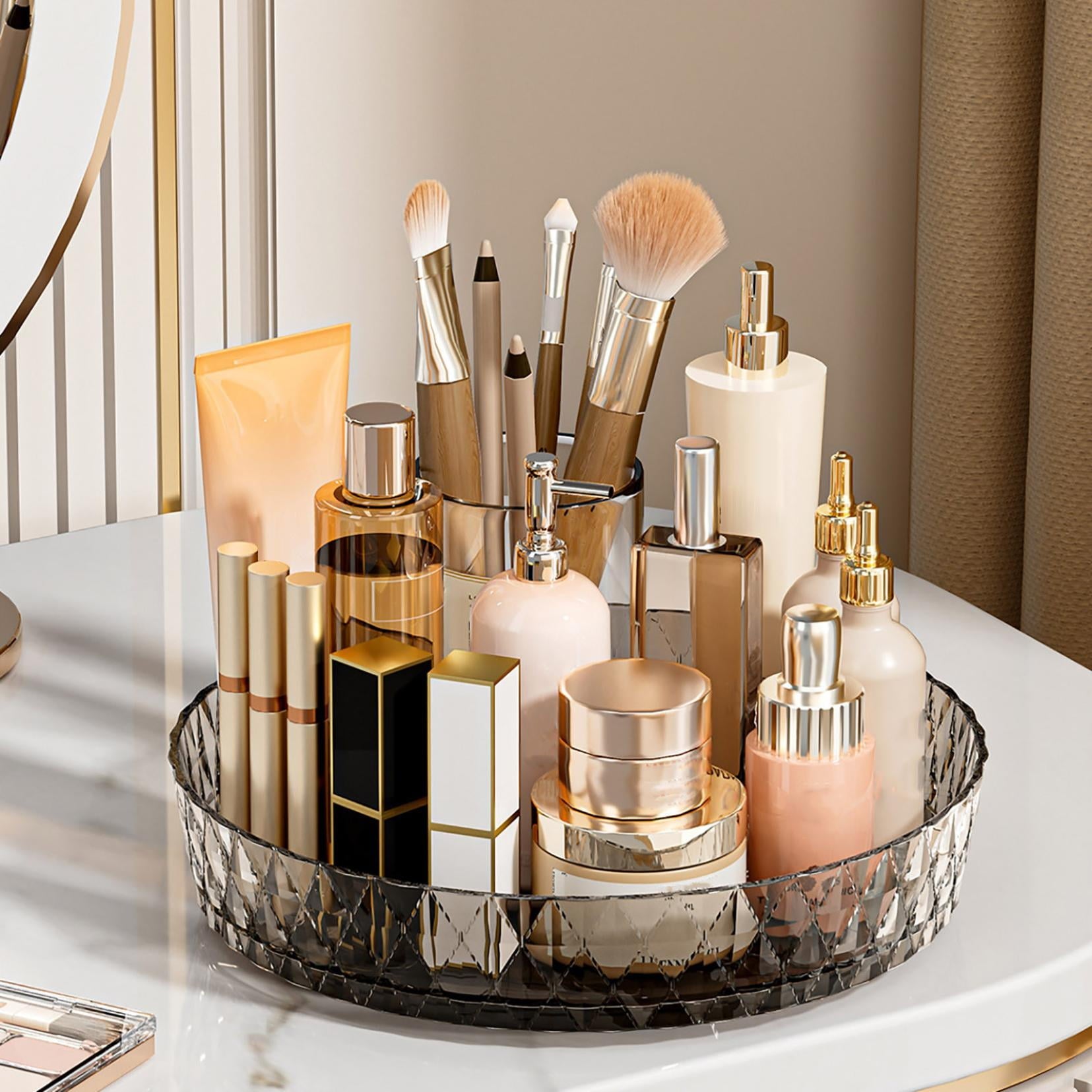 Makeup Perfume Organizer Tray 360°Rotating Lazy Susan,Spinning Organizer And Skincare & Cosmetics Storage With Large ... - Image 5