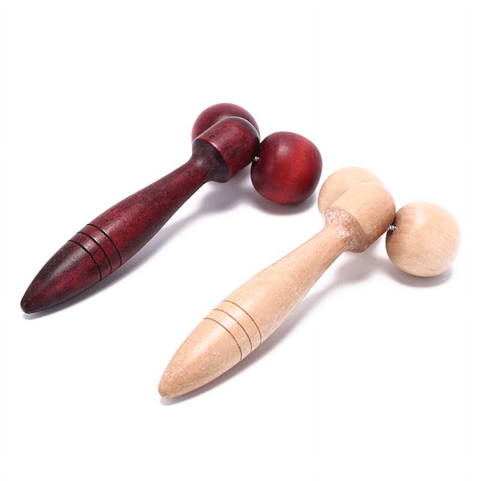 wooden ball roller massager tool reflexology hand face body relax random colorAL - Image 2