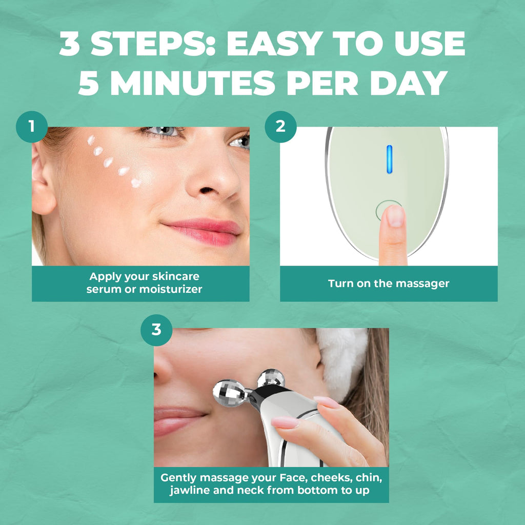 Balomy Microcurrent Facial Device, Face Massager, Face Sculpting Tool for Skin Care, Wrinkle Removal, Anti Aging, Skin Rejuvenation - Image 4
