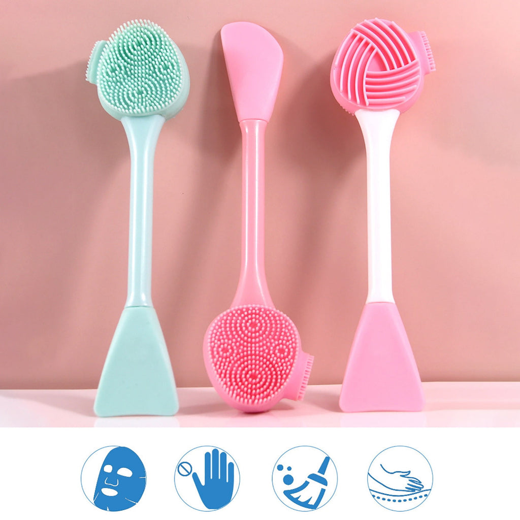 2 In 1 Double Ended Silicone Face Cleansing Brush and Massage Tool for Deep Cleaning Beauty Tool for Facial Applicati... - Image 3