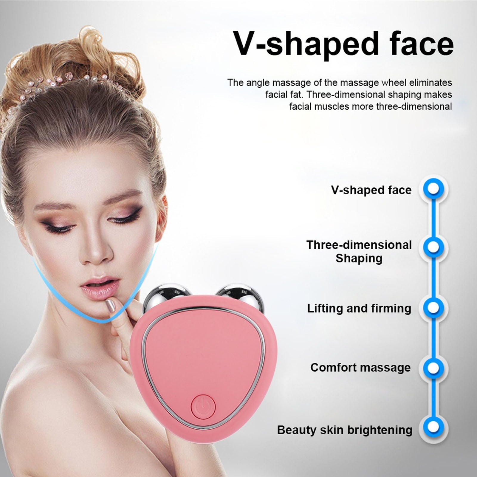 Clearance Microcurrent Face Lift Device, Microcurrent Face Device Roller USB Microcurrent Facial Device for Anti-Agin... - Image 5