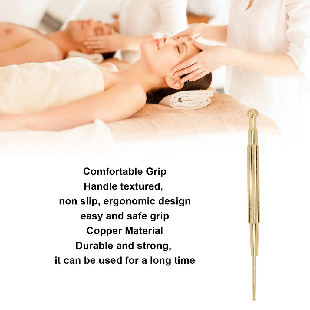 Facial Reflexology Massage Tool Copper Spring Loaded Ear and Body Point Probe Stimulator for Men Women - Image 4
