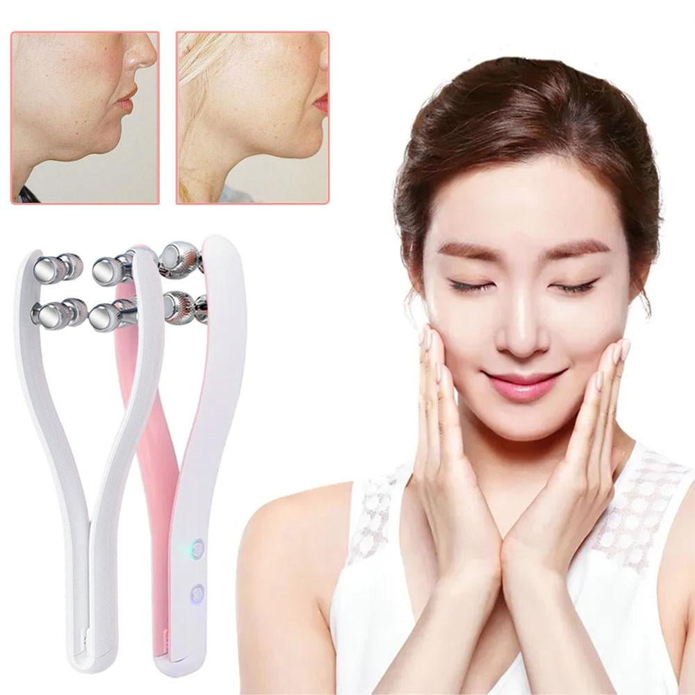 EMS Face Lifting Roller RF Double Chin V Face Shaped Massager Facial LiftUp Y4 - Image 3
