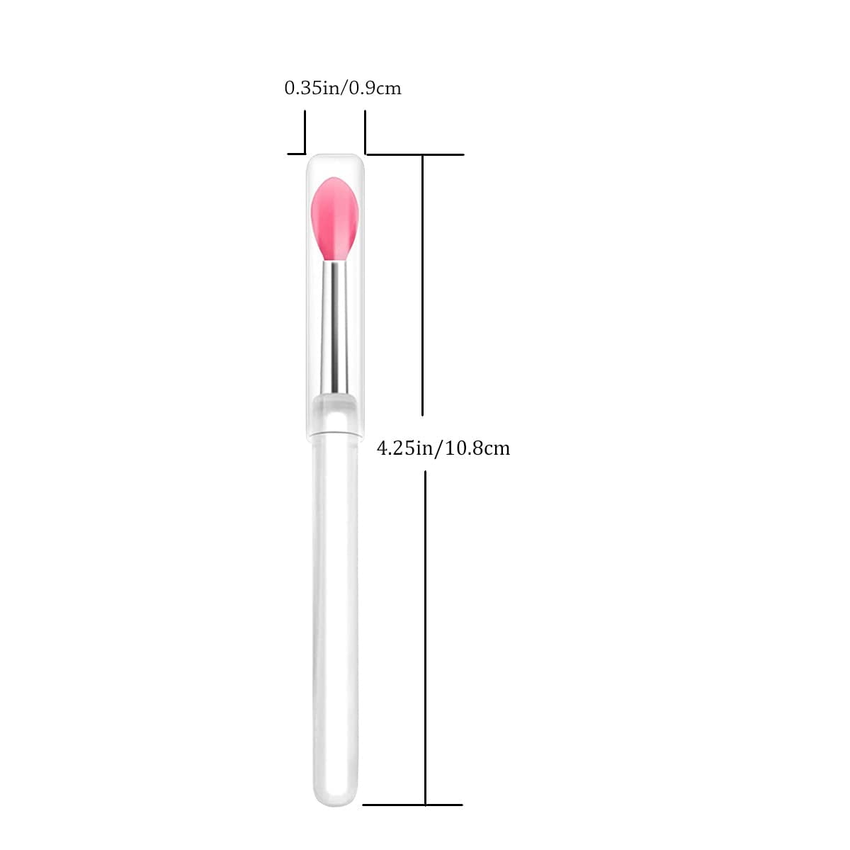 Silicone Lip Brushes with Transparent Handles and Caps. Perfect Applicators for Cream Lip Mask, Eyeshadow, and Lipsti... - Image 5