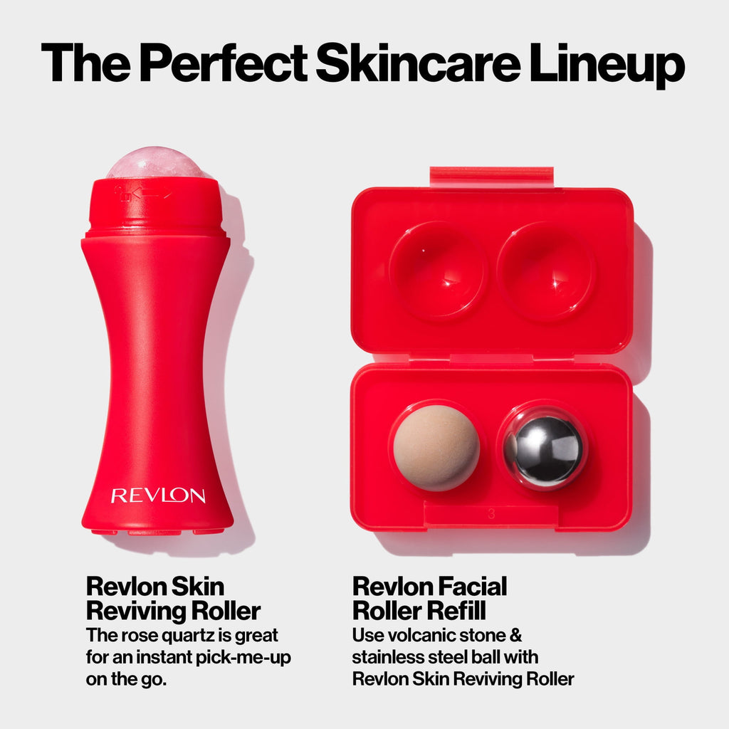 Oil Absorbing and Cooling Portable Facial Roller Refill, Red - Image 4