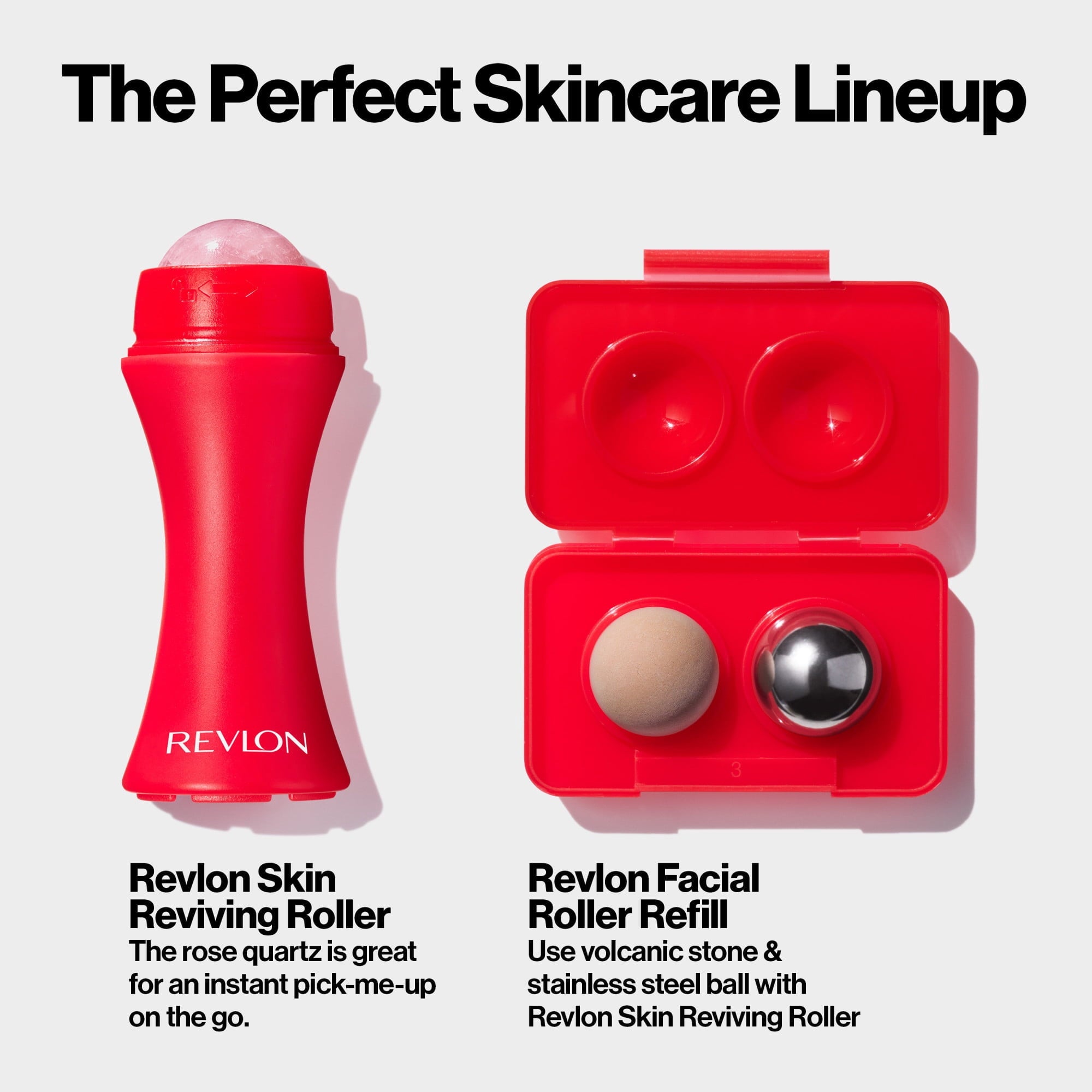 Oil Absorbing and Cooling Portable Facial Roller Refill, Red - Image 4