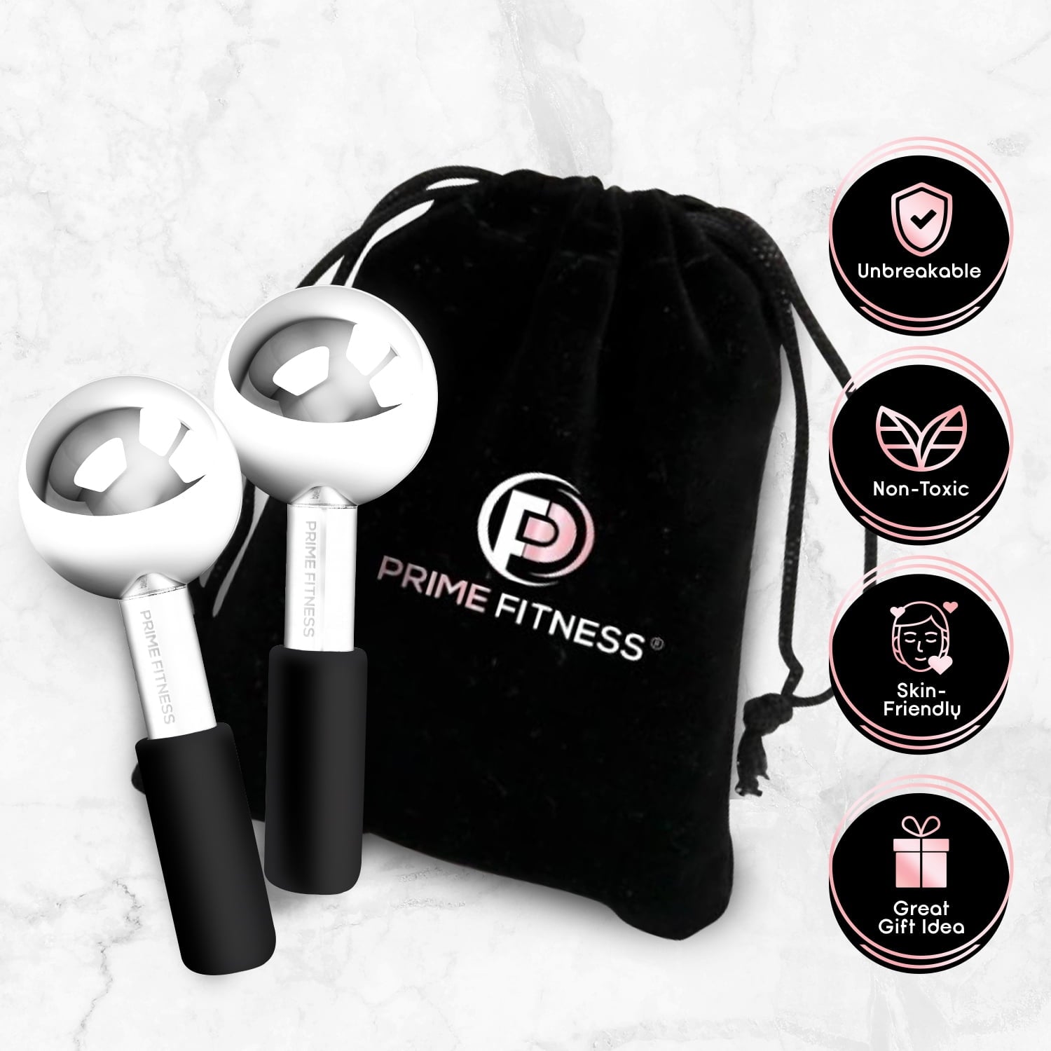 Ice Globes for Facials | Unbreakable Steel Cooling Roller | Cryo Sticks for Face | Massager for Face Neck & Eyes | Sk... - Image 2