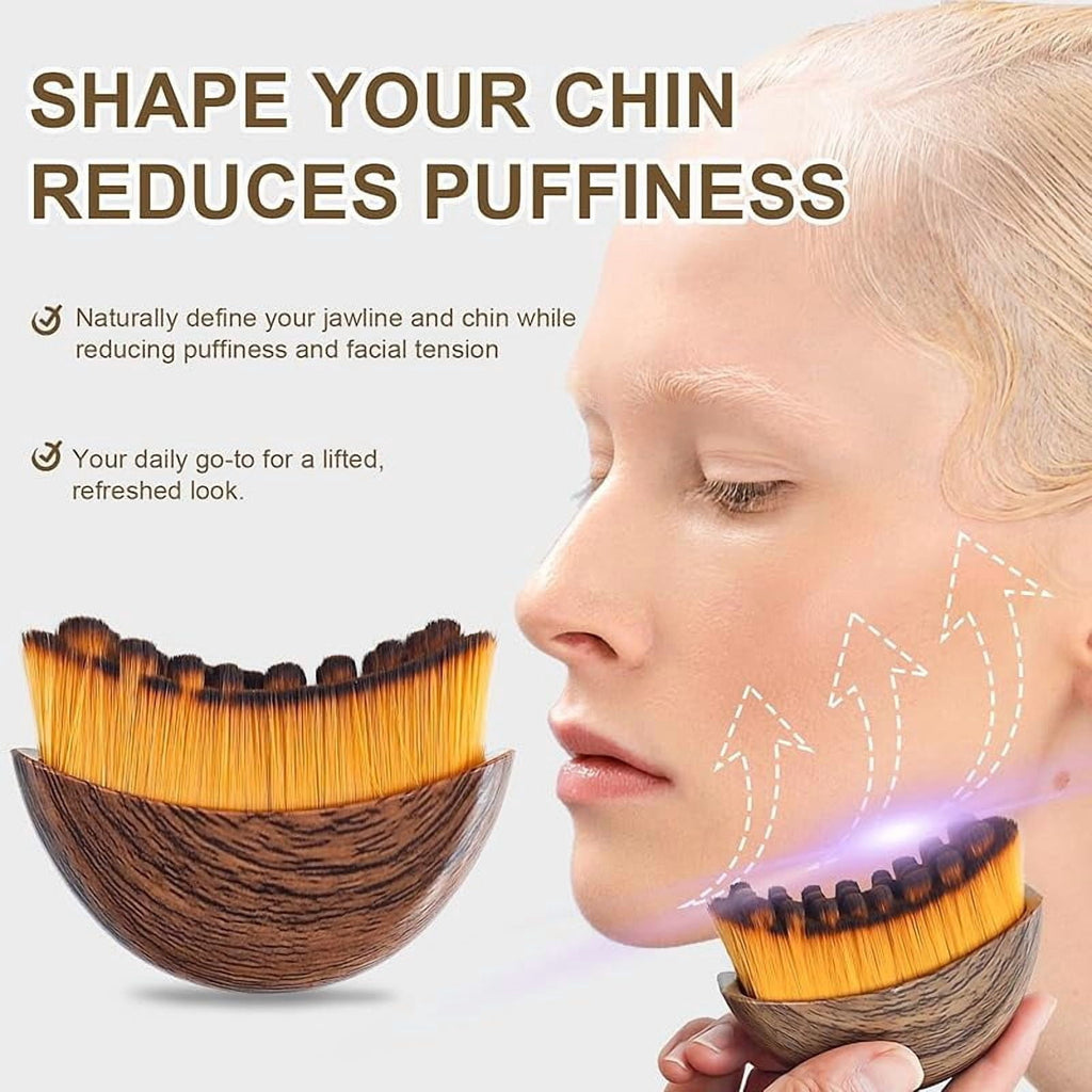 Facial Contour Brush for Jawline Sculpting, Soft Bristled Face Massager Tool for Puffiness Relief and Circulation Boo... - Image 2