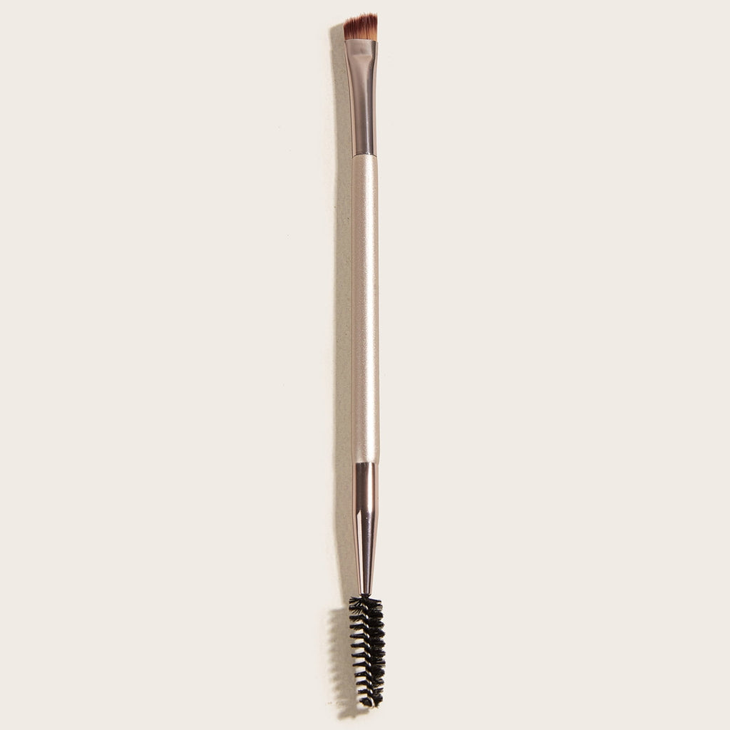 Professional Double-Ended Angled Eye Brow and Spoolie Champagne Gold - Image 4