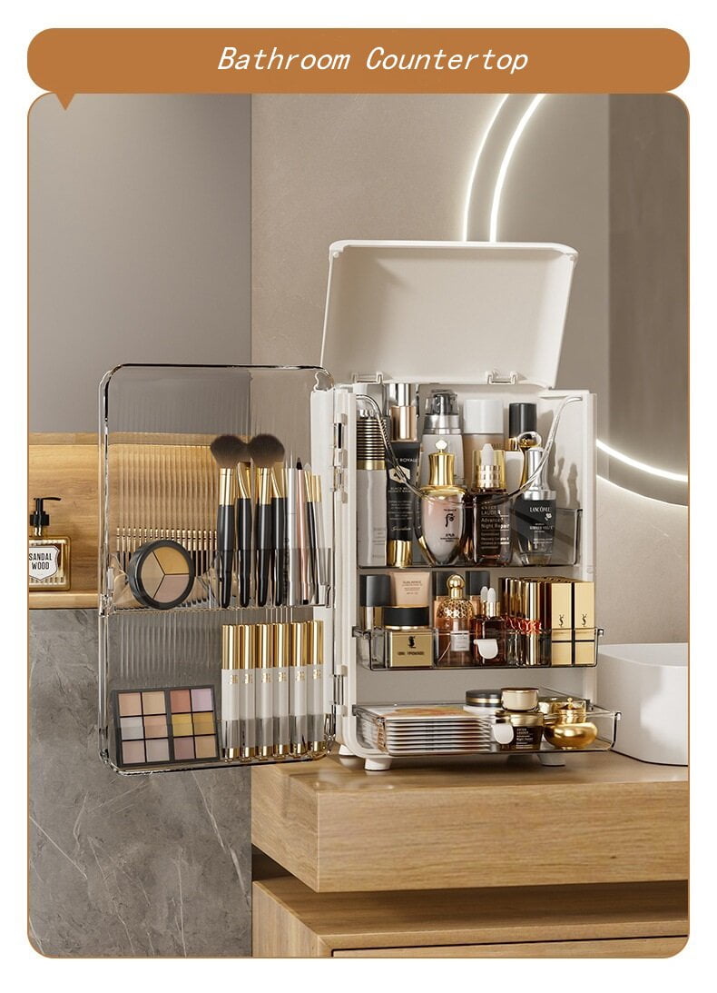 Makeup Organizer,Large Capacity Skincare Organizer for Vanity, Cosmetic Organizer with Non-Slip Feet and Transparent ... - Image 6