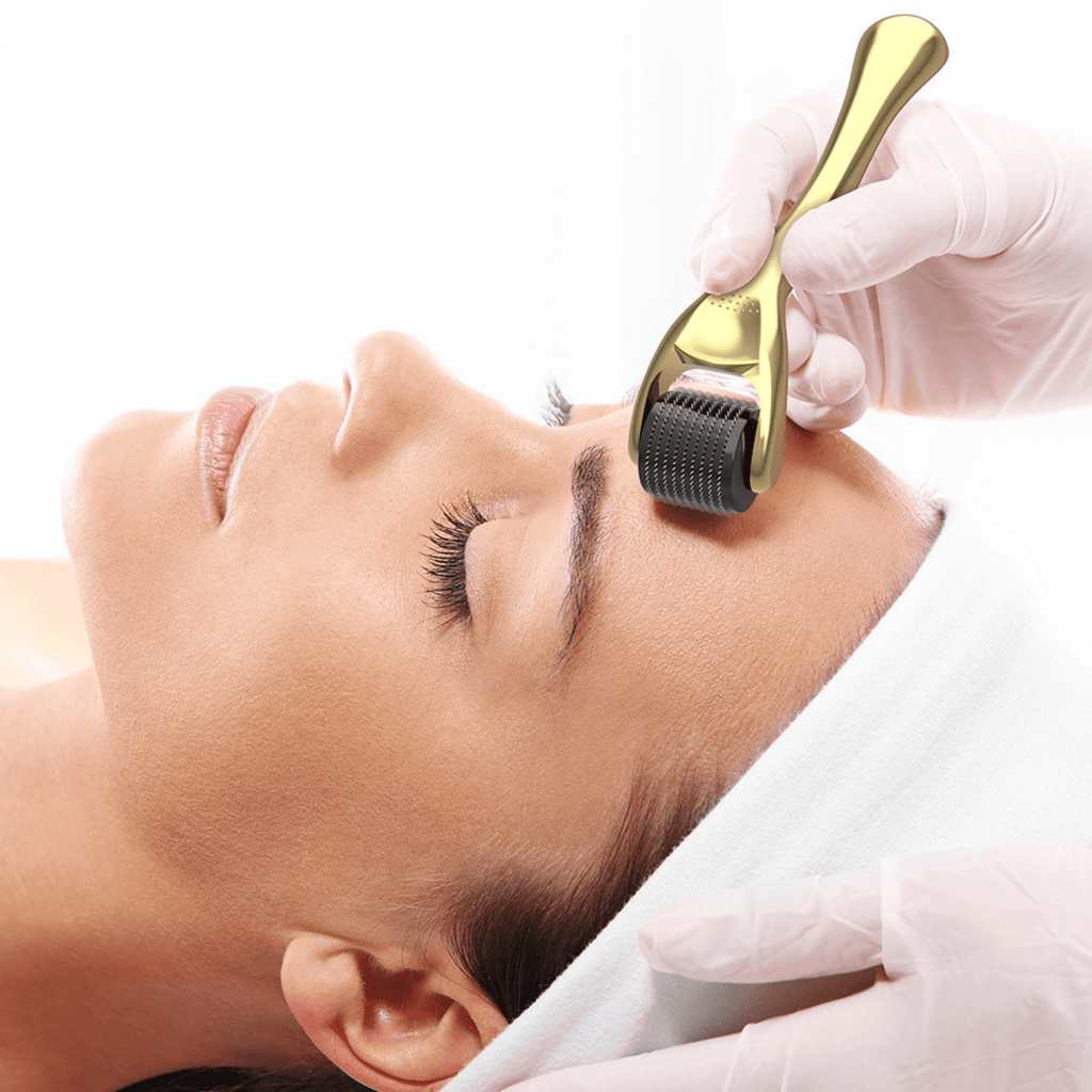 ABERA 540 Microneedle Roller for Face Care, Body, Beard and Hair, Gold (1 Pack) - Image 5