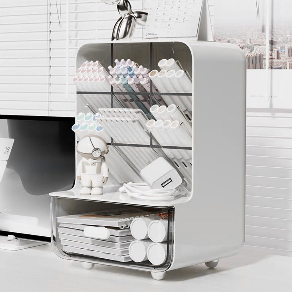 Makeup Organizer Skincare Organizer with Drawer, Makeup Brush organizer, Cosmetics Storage for skincare, Vanity, Make... - Image 2