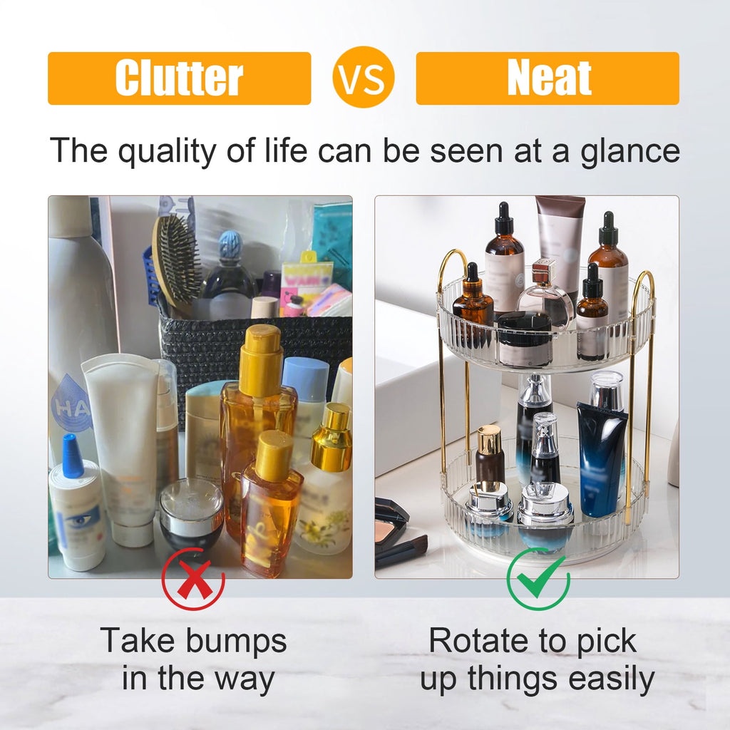 360 Organizer, High-Capacity Skincare Clear Storage, Countertop Vanity Organizer, Skincare Perfume Vanity Organizers(... - Image 6