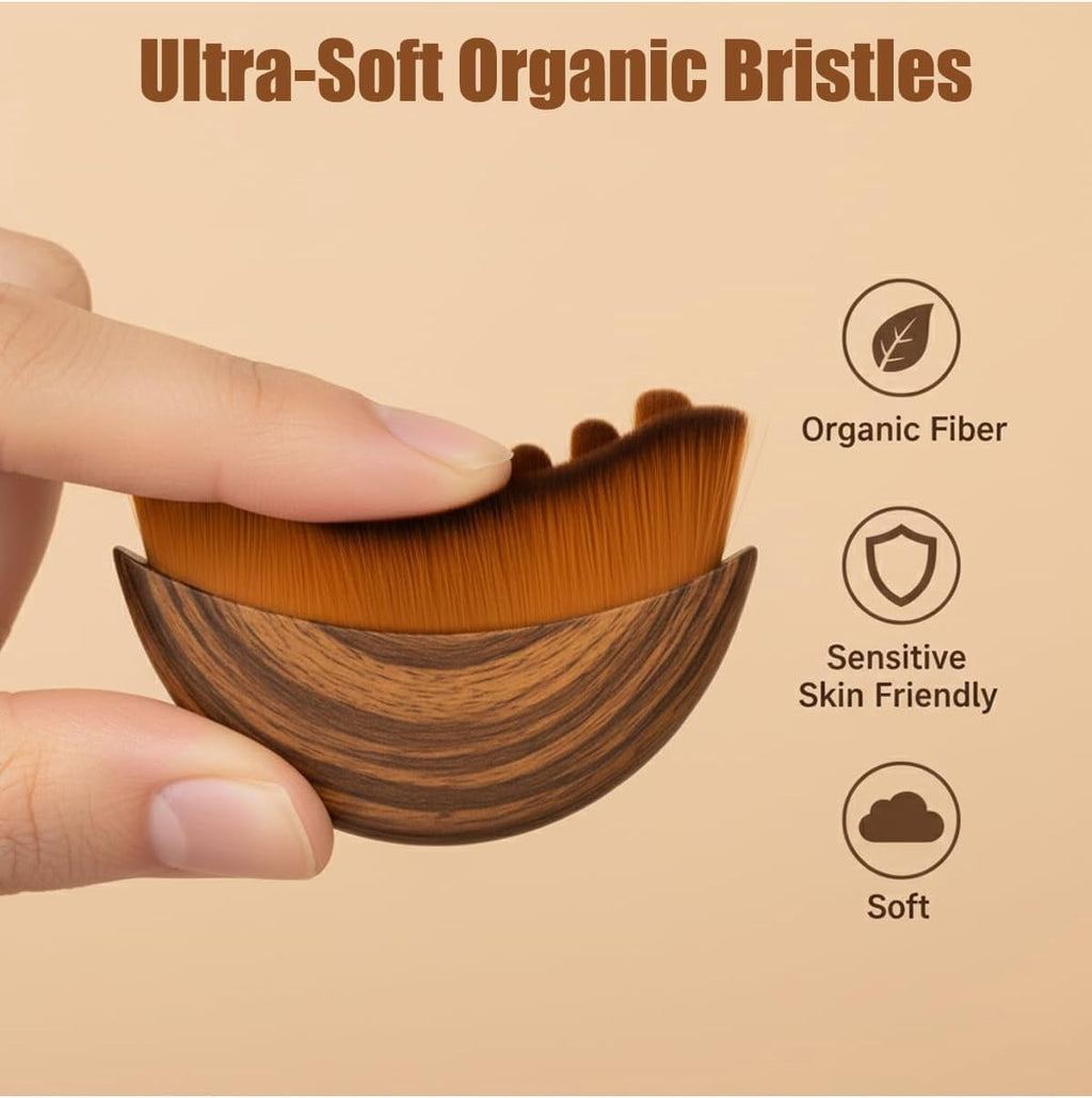 Brush for Drainage Facial Soft Organic Dry Tool, Reduces Puffiness, Sculpts Jawline Improve Radiance, for Sensitive &... - Image 4