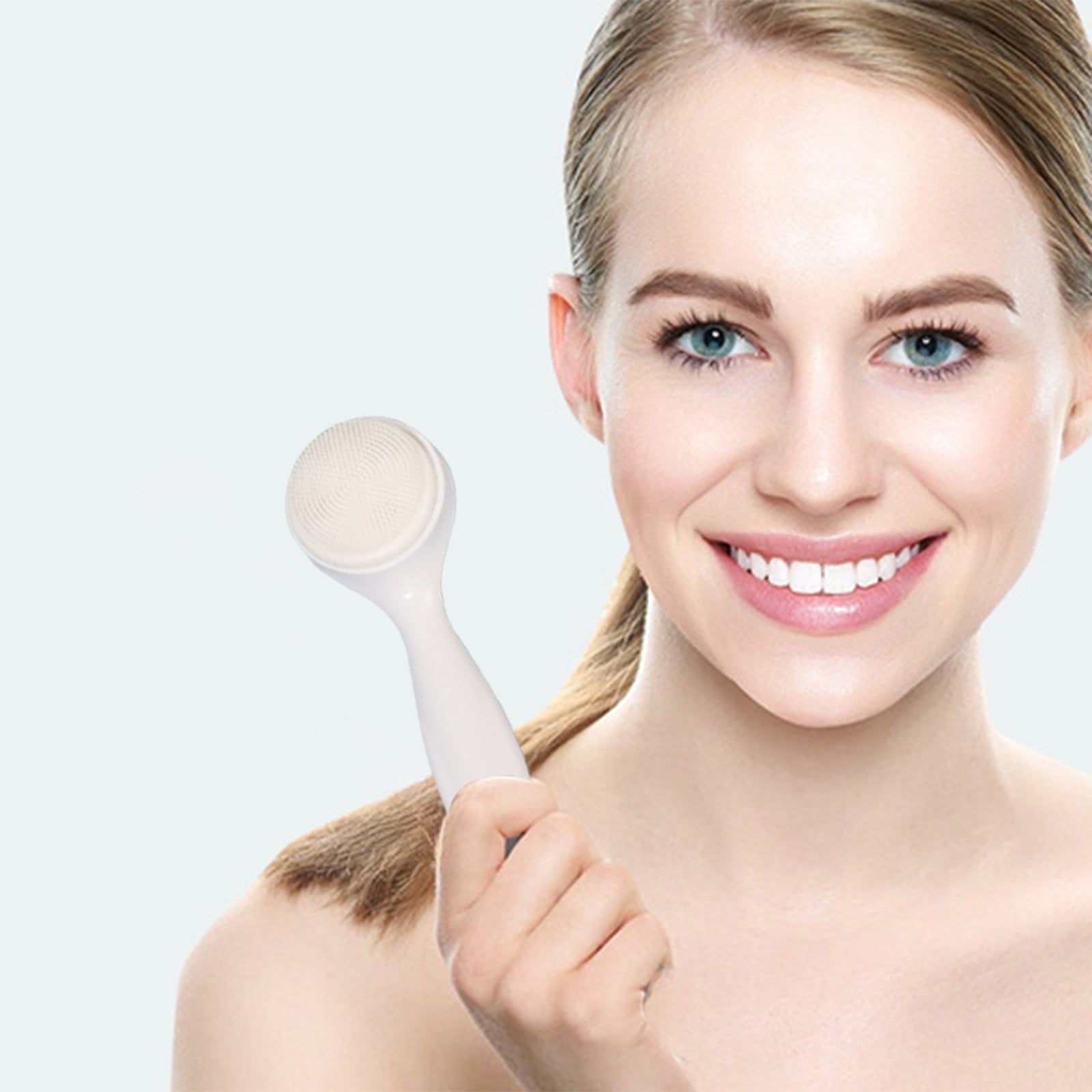Silicone Facial Cleansing Brush Tool for Deep Pore Cleansing and Makeup Removal with Gentle Exfoliation - Image 5