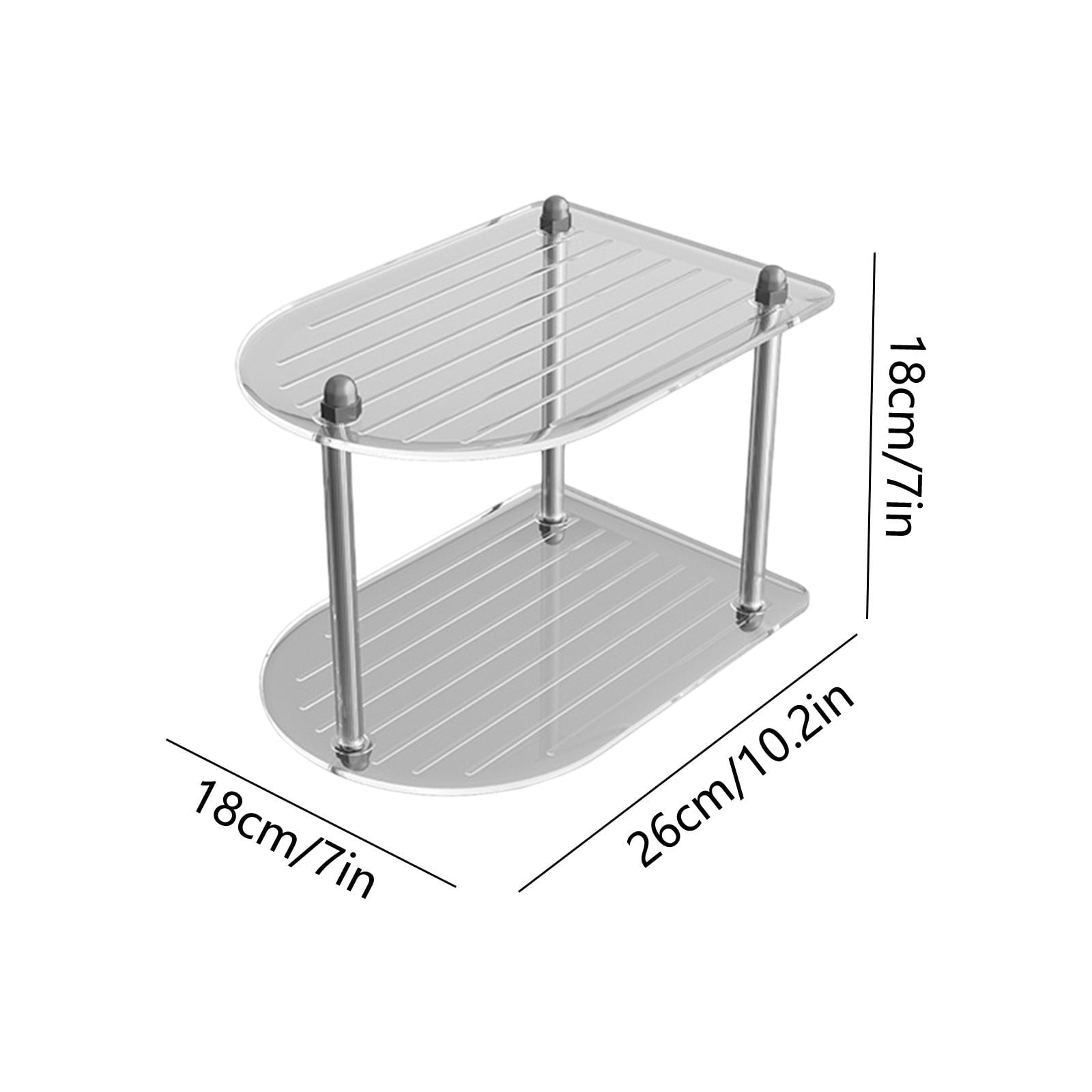 VOTRUDI Clear Makeup Organizer, Double Layer Cosmetic Storage for Bathroom Counter, Vanity Skincare Organizer with Me... - Image 3