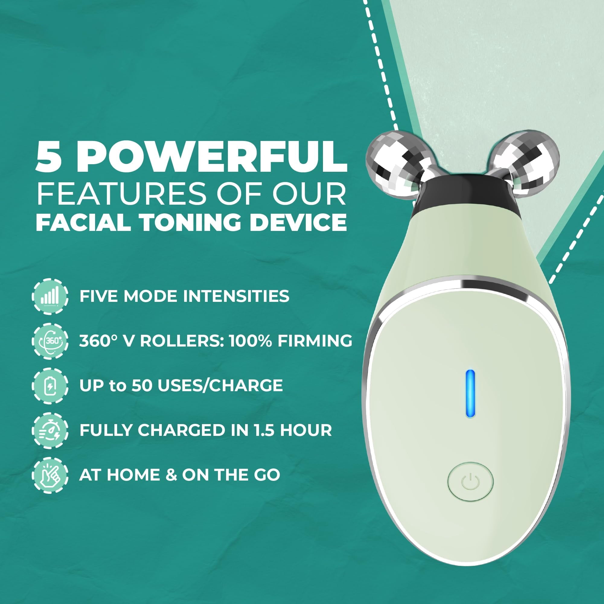 Balomy Microcurrent Facial Device, Face Massager, Face Sculpting Tool for Skin Care, Wrinkle Removal, Anti Aging, Skin Rejuvenation - Image 2