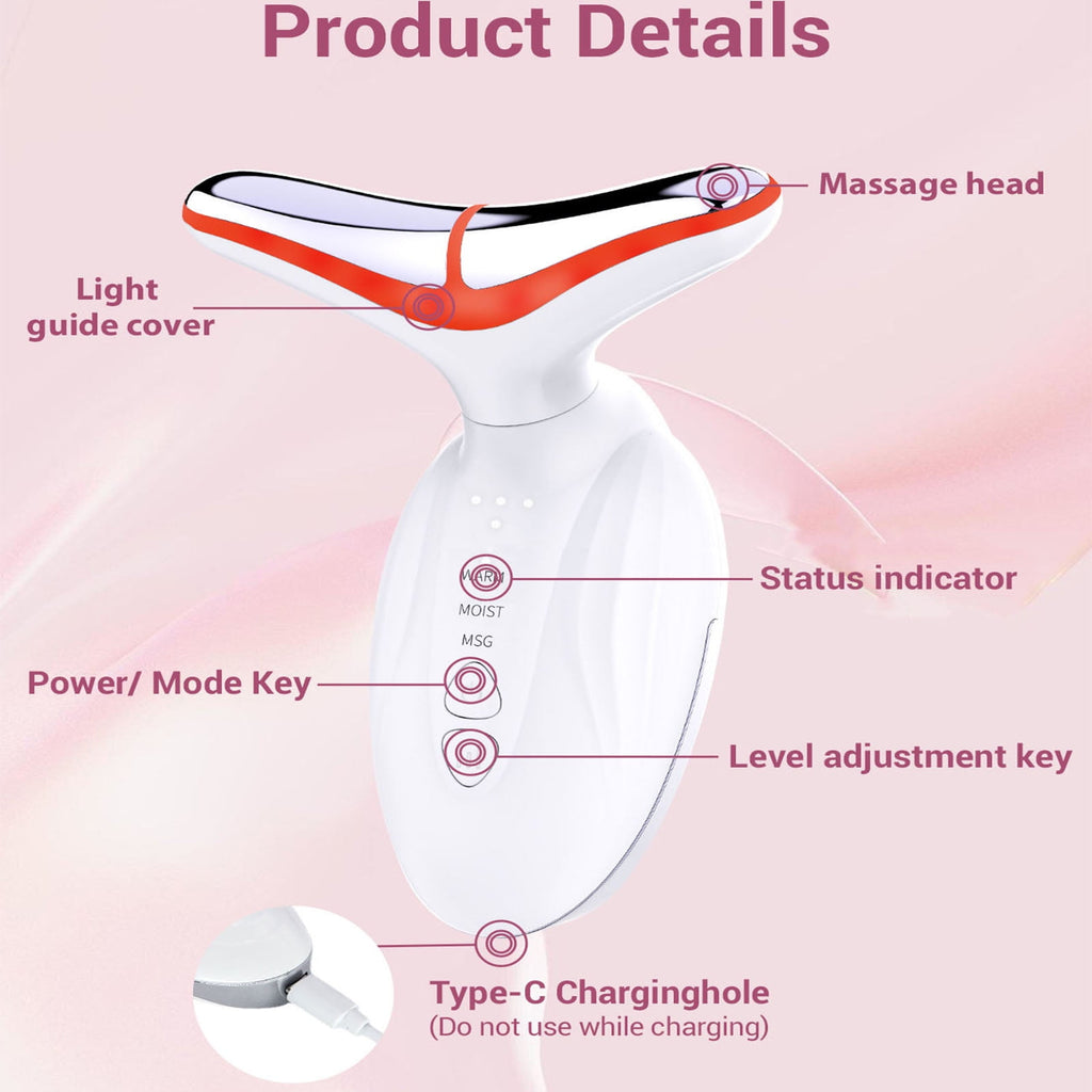 7 Color Face Massager Tool,Neck and Facial Sculpting Electric Tools,4 Modle Facial Toning Device,Multifunctional Face Lift Device for Skin C - Image 5