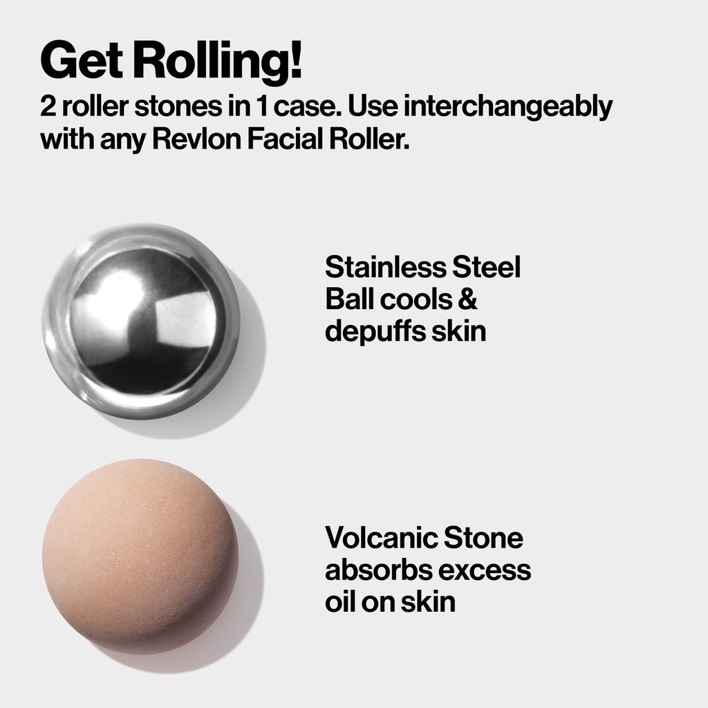 Oil Absorbing and Cooling Portable Facial Roller Refill, Red - Image 3