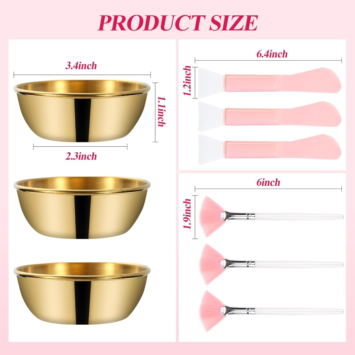 Professional Facial Bowls Set for Estheticians - 9 Pcs Mixing Bowls with Brush & Spatula | Facial Mask Mixing Kit for... - Image 2
