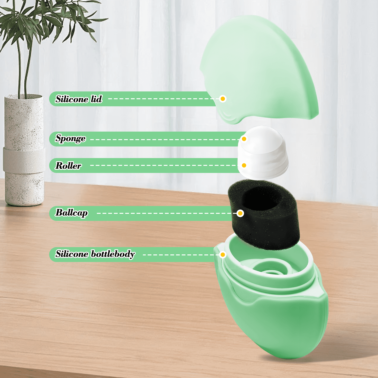 Roll on Sponge , Suncream & Lotion, Sun Screen Applicator for Kids, Adults & Families, Perfect Size for Travel - Image 5